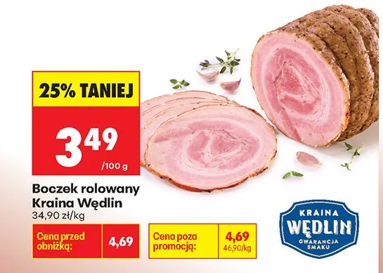 Boczek rolowany Kraina Wędlin promocja w Biedronka