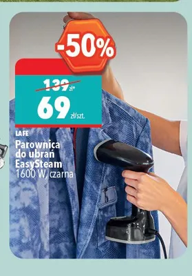 Parownica do ubrań EasySteam Lafe 1600W czarna promocja w Biedronka Home