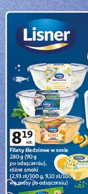 Filety śledziowe w sosie Lisner promocja w Auchan