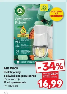Elektryczny odświeżacz powietrza Air Wick promocja w Kaufland
