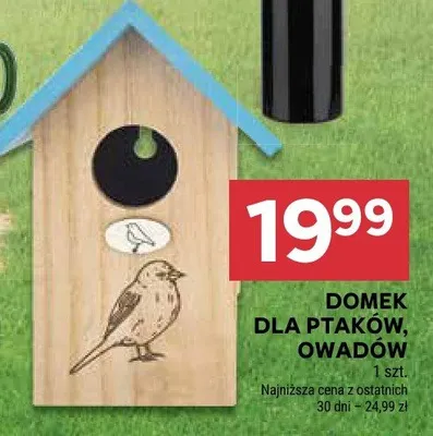 Domek dla ptaków, owadów promocja w Stokrotka