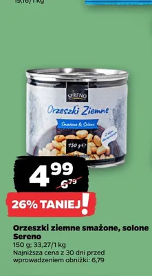 Orzeszki ziemne smażone solone Sereno promocja w Netto