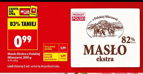 Masło ekstra promocja w Biedronka