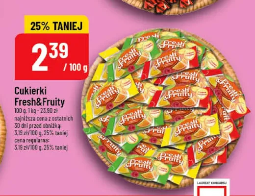 Cukierki Fresh&Fruity promocja w POLOmarket