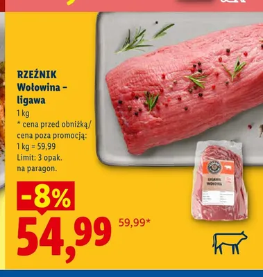 Wołowina ligawa Rzeźnik promocja w Lidl
