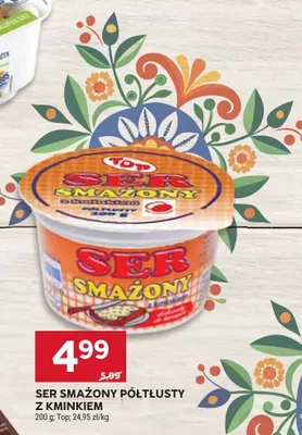 Ser smażony półtłusty z kminkiem promocja w Stokrotka