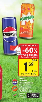 Napój mirinda wybrane rodzaje promocja w Intermarche