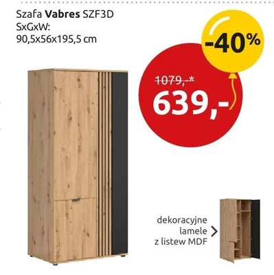 Szafa SZF3D promocja w Black Red White