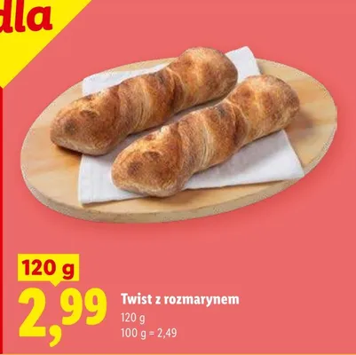 Twist z rozmarynem Piekarnia Lidla promocja w Lidl
