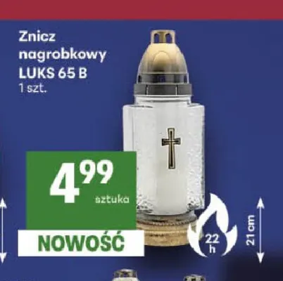 Znicz nagrobkowy Luks 65 B promocja w Delikatesy Centrum