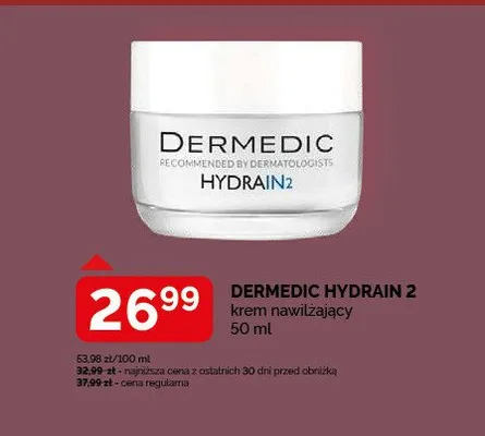 Krem nawilżający Dermedic Hydrain 2 promocja w Ziko Dermo