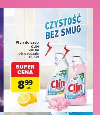 Płyn do szyb Clin All in 1 Petal promocja w Carrefour
