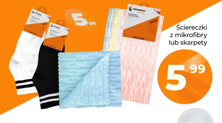 Ściereczki z mikrofibry Vergionic promocja w POLOmarket