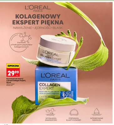 Kosmetyki do twarzy L'Oréal Collagen Expert promocja w Biedronka