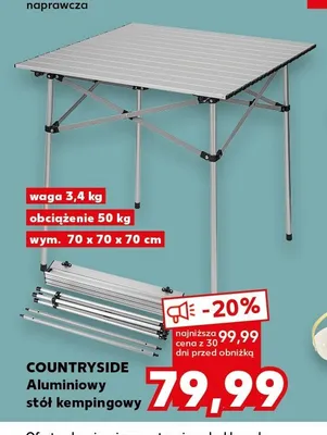 Aluminiowy stół kempingowy Countryside promocja w Kaufland