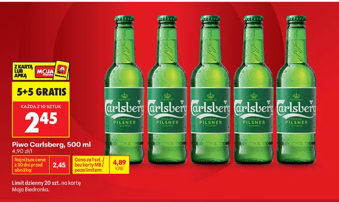 Piwo Carlsberg promocja w Biedronka