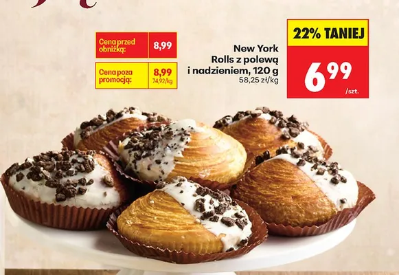 Rolls z polewą i nadzieniem promocja w Biedronka