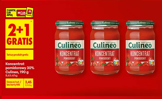 Koncentrat pomidorowy 30% Culineo promocja w Biedronka