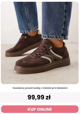 Sneakersy przed kostkę z ozdobnymi detalami reneé promocja w Renee