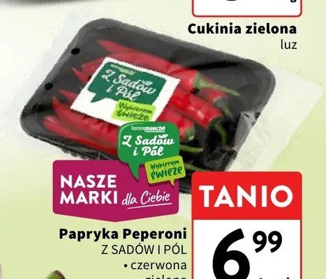 Papryka peperoni Z Sadów i Pól czerwona promocja w Intermarche
