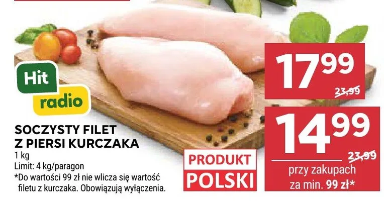 Filet z piersi kurczaka soczysty promocja w Stokrotka