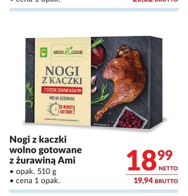 Nogi z kaczki wolno gotowane z żurawiną Ami promocja w Makro