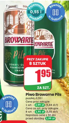 Piwo Browarne Pils promocja w Dino