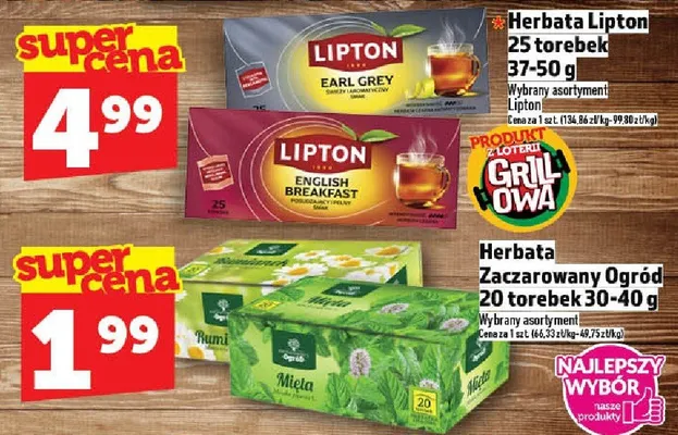 Herbata Earl Grey Lipton promocja w TOPAZ