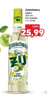 Likier Żubrówka Sour Apple promocja w Kaufland