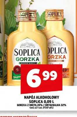 Napój alkoholowy Soplica Gorzka z miętą 28% promocja w TOPAZ