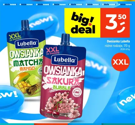 Owsianka Lubella matcha mango promocja w Dealz