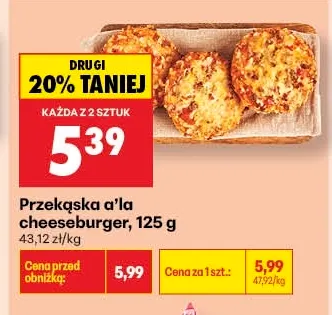 Przekąska a'la cheeseburger promocja w Biedronka