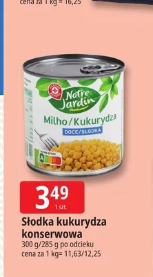 Kukurydza słodka konserwowa Notre Jardin promocja w Leclerc