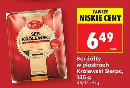 Ser żółty w plastrach Królewski promocja w Biedronka