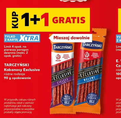 Kabanosy Exclusive Cielęce Tarczyński promocja w Kaufland