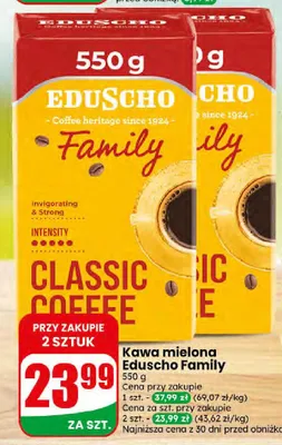 Kawa mielona Eduscho Family promocja w Dino