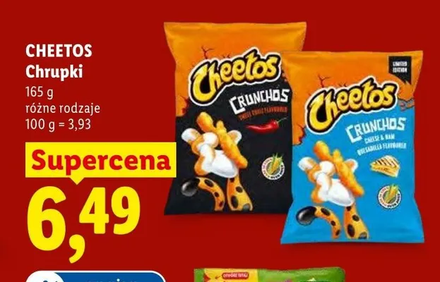 Chrupki kukurydziane Cheetos Crunchos Sweet Chili promocja w Lidl