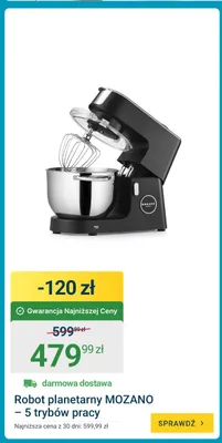 Robot planetarny MOZANO 5 trybów pracy promocja w ERLI