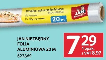 Folia aluminiowa JAN NIEZBĘDNY 20 m promocja w Selgros