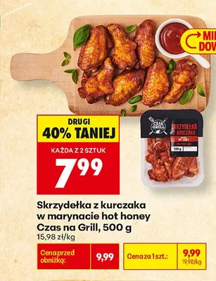Skrzydełka z kurczaka w marynacie hot honey Czas na Grill promocja w Biedronka