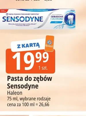 Pasta do zębów Sensodyne promocja w Leclerc