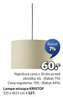 Lampa wisząca KRISTOF promocja w Jysk