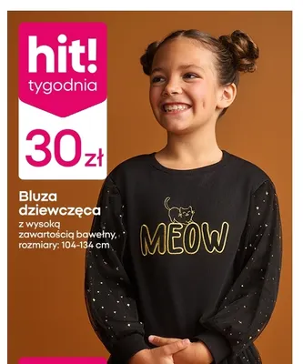 Bluza dziewczęca z wysoką zawartością bawełny promocja w Pepco