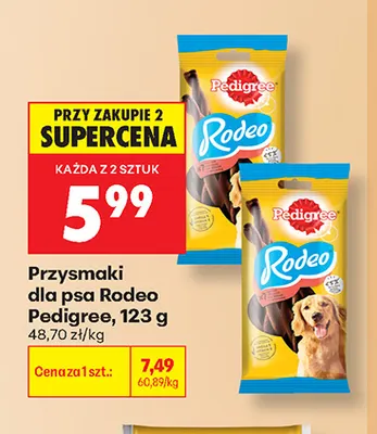 Przysmaki dla psa Rodeo Pedigree promocja w Biedronka