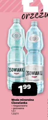 Woda mineralna gazowana Cisowianka promocja w Netto