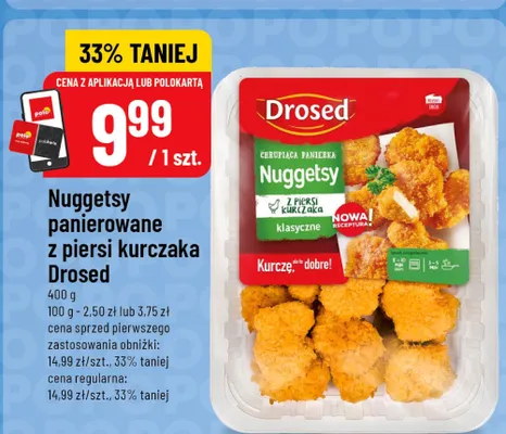 Nuggetsy panierowane z piersi kurczaka Drosed promocja w POLOmarket