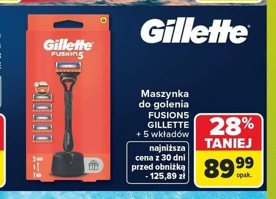 Maszynka do golenia Gillette Fusion5 promocja w Carrefour Market