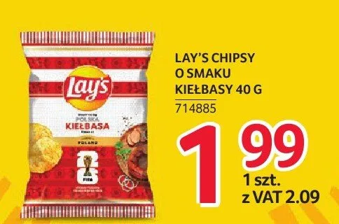 Chipsy Lay's o smaku kiełbasy promocja w Selgros