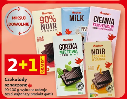 Czekolady Auchan promocja w Auchan