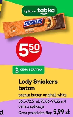 Lody Snickers baton Original promocja w Żabka